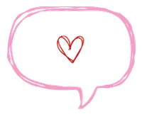 Icona fumetto con cuore: supporto costante