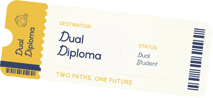 Biglietto Dual Diploma: destinazione Dual Diploma, status Dual Student, two paths one future